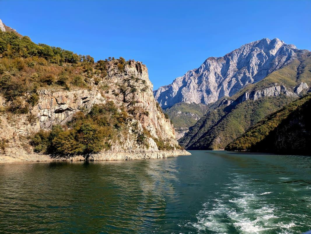 Scenic boat tour on Komani Lake, Albania