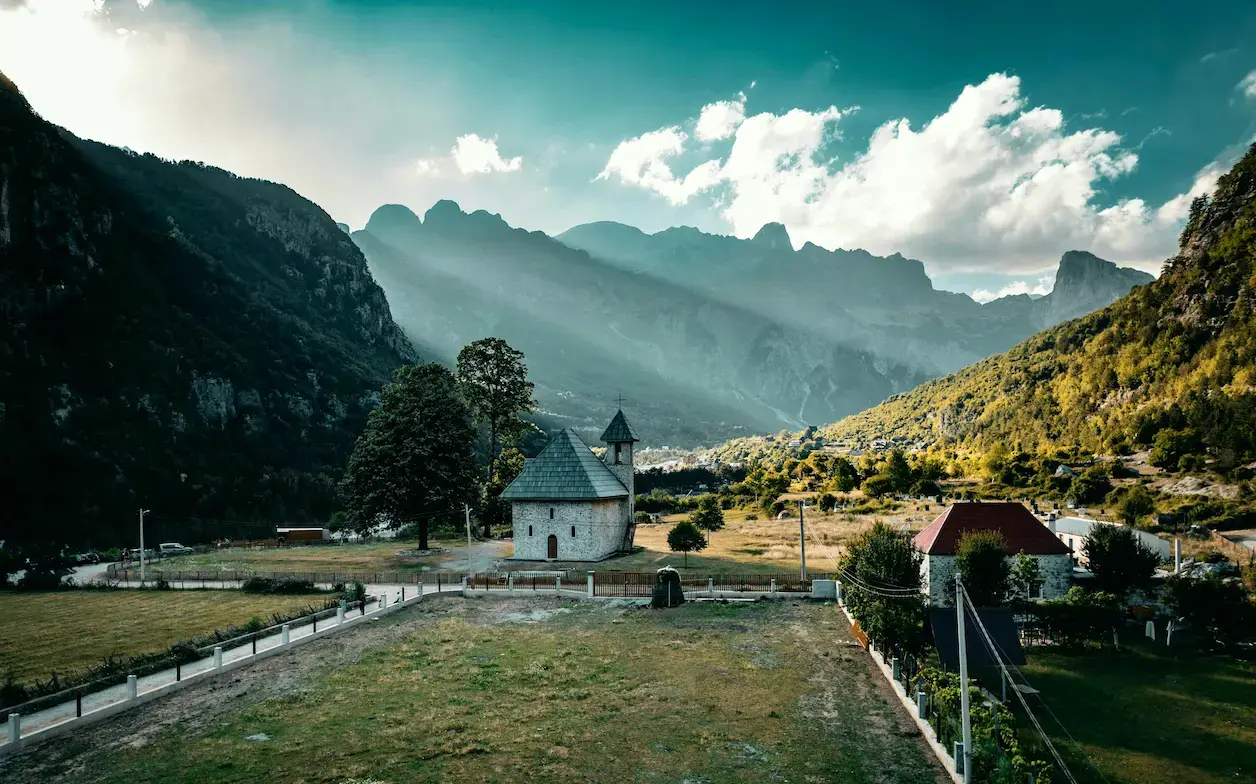 Hiking in the Albanian Alps near Theth and Valbona